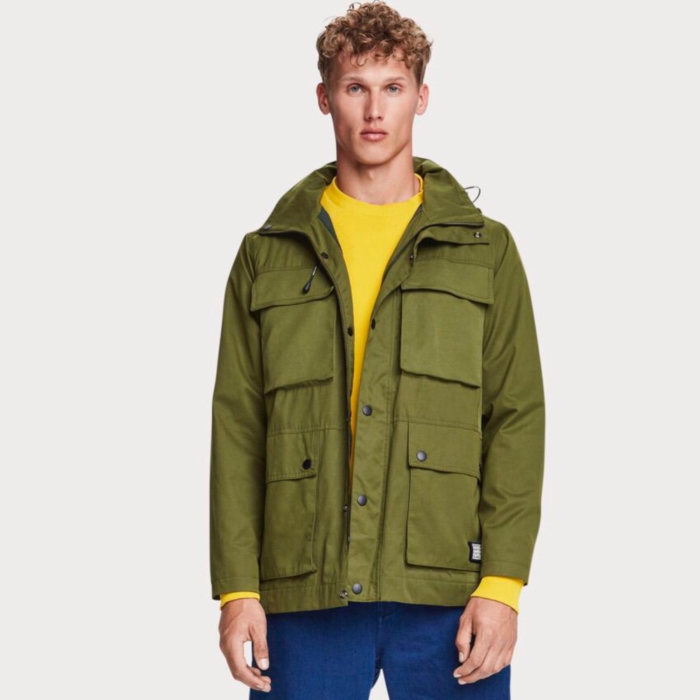 *SOLD* Scotch & Soda Military Jacket w Fabric Mix